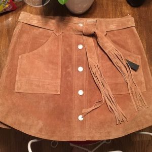 Suede skirt